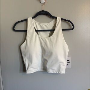 TSL White Racerback Sports Bra